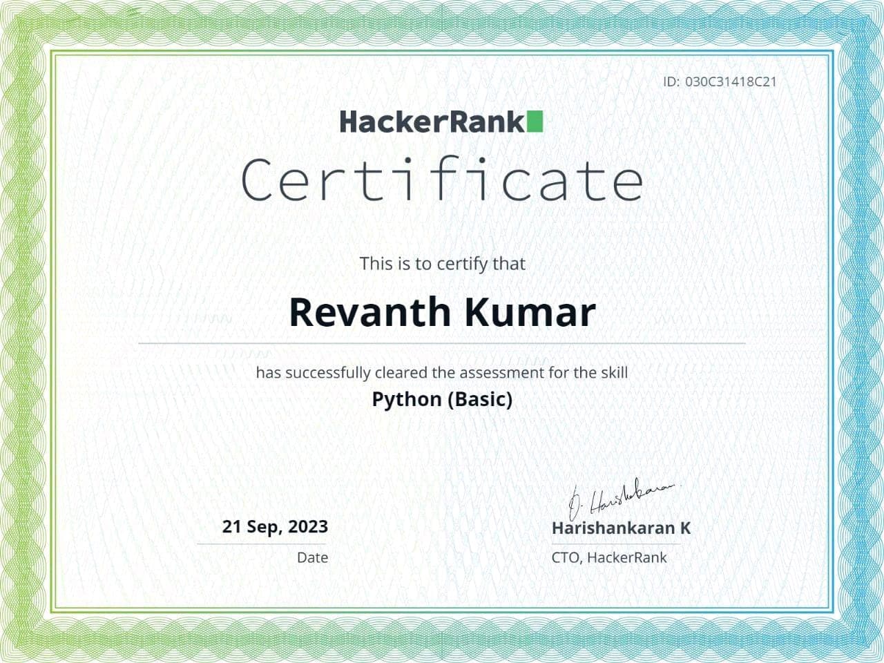 Python Basic Certificate 1